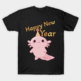 New Year's Eve Celebration Axolotl T-Shirt